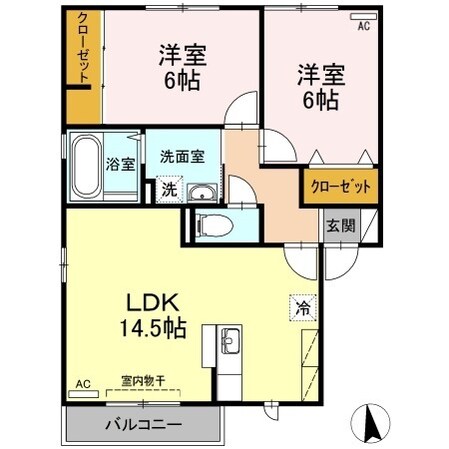 阿波富田駅 徒歩49分 2階の物件間取画像